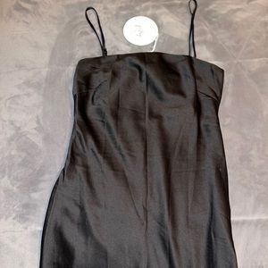 princess polly black silk dress